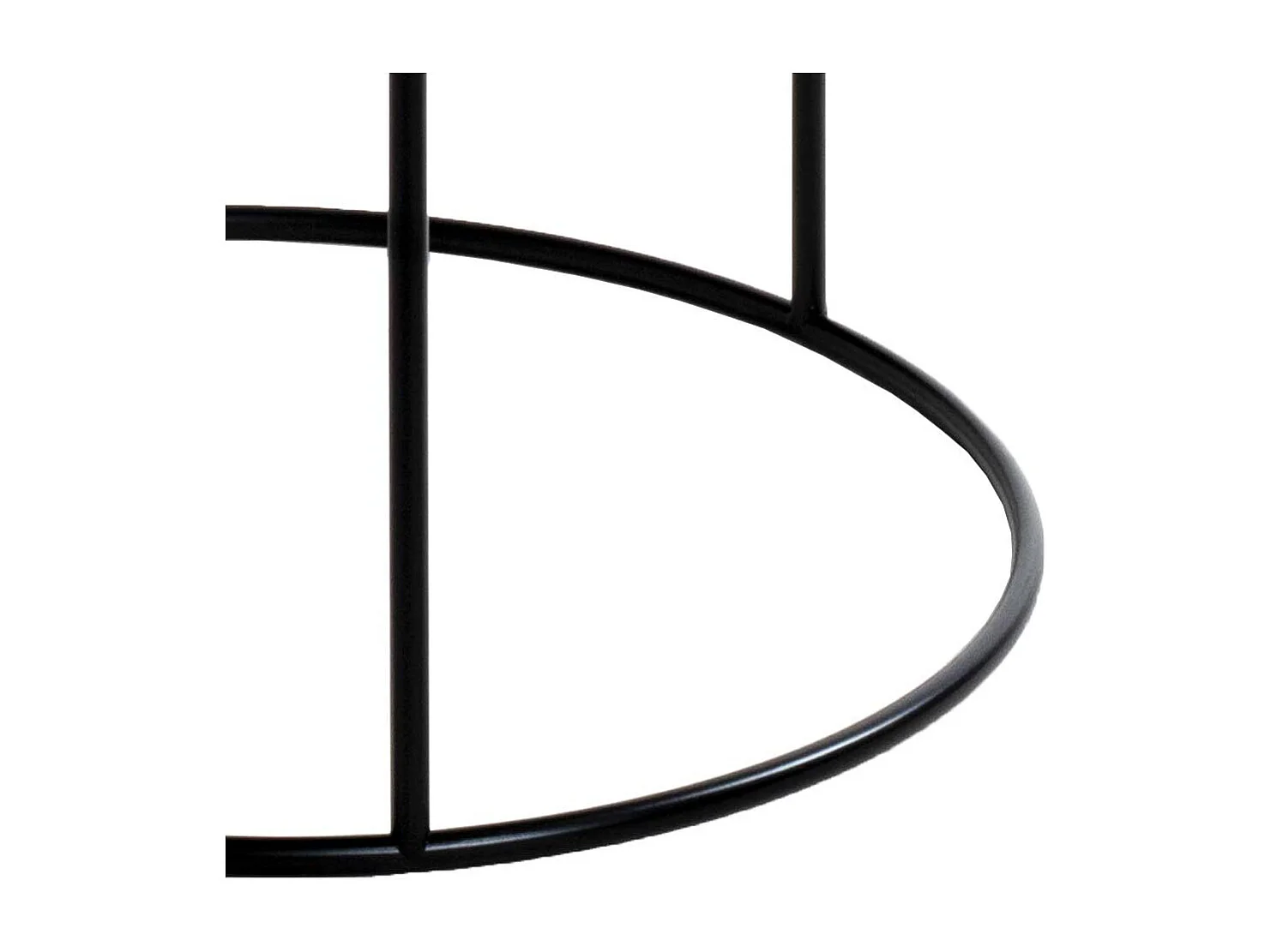 Spiegelglas Beistelltische mit Ringgestell Stahl (zweiteilig)