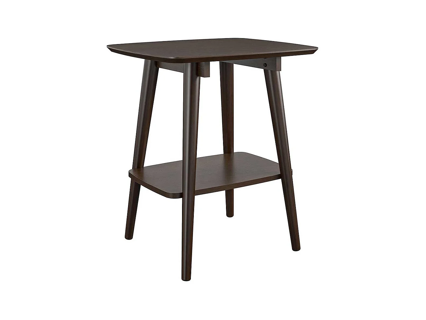 Beistelltisch Sofa Retro Stil in Walnussfarben 55x60x48 cm