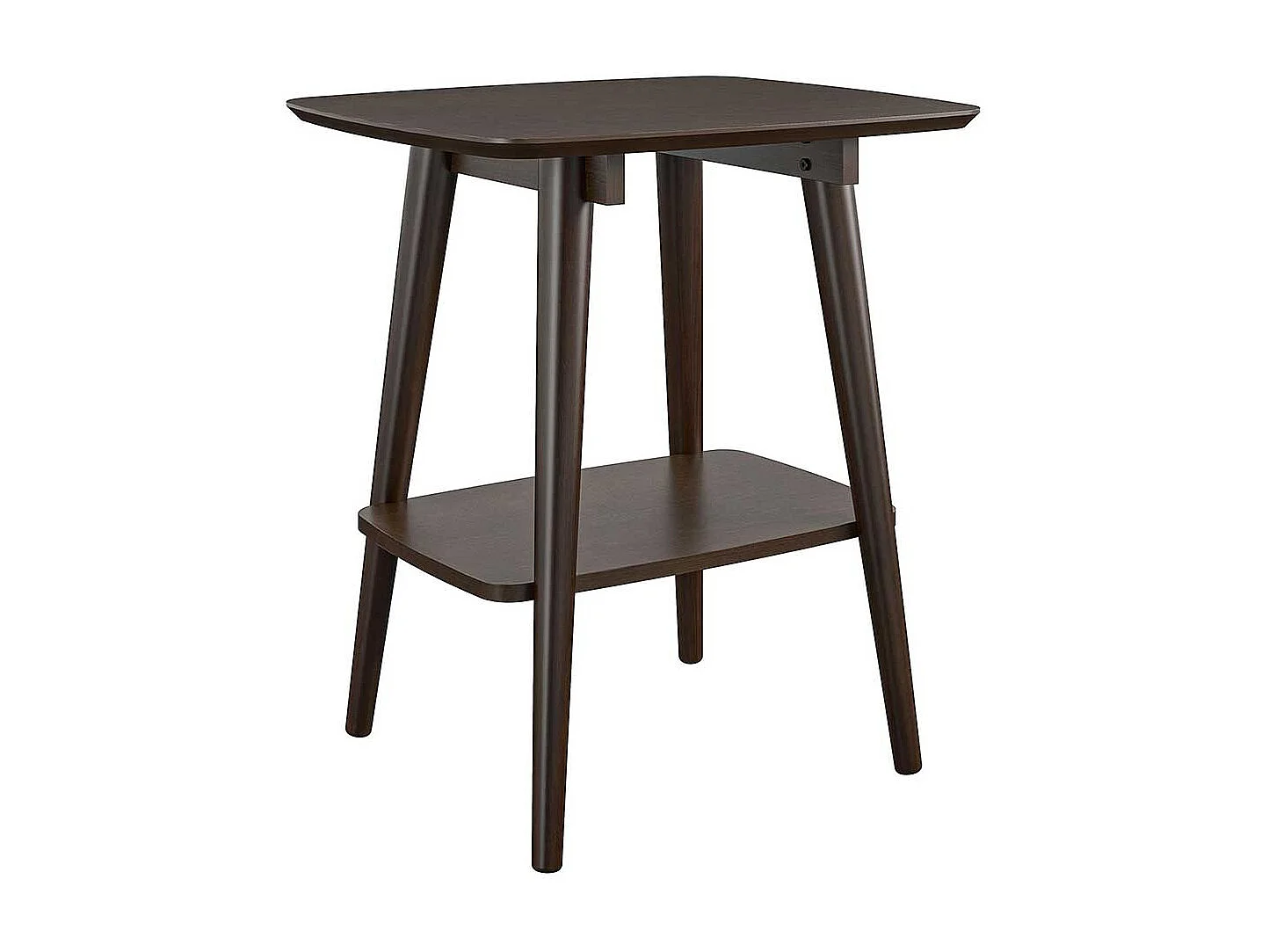 Beistelltisch Sofa Retro Stil in Walnussfarben 55x60x48 cm