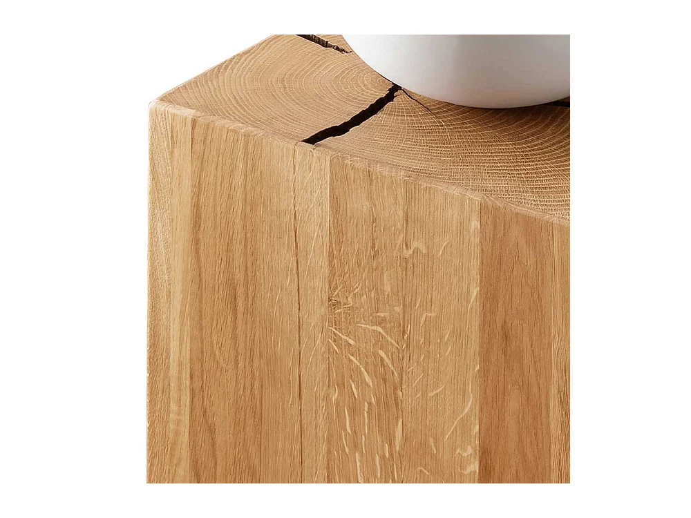 Beistelltischchen Wildeiche geölt in modernem Design 30 cm breit