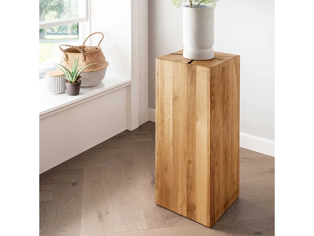 Beistelltischchen Wildeiche geölt in modernem Design 30 cm breit