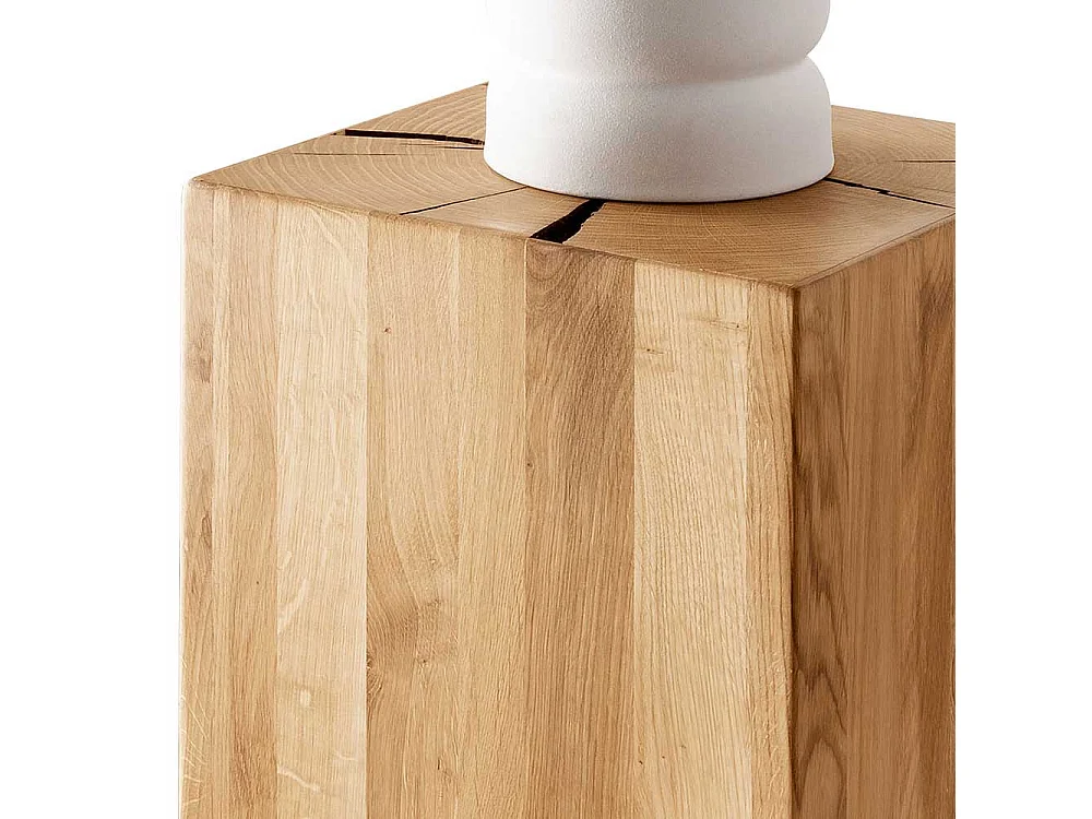 Beistelltischchen Wildeiche geölt in modernem Design 30 cm breit