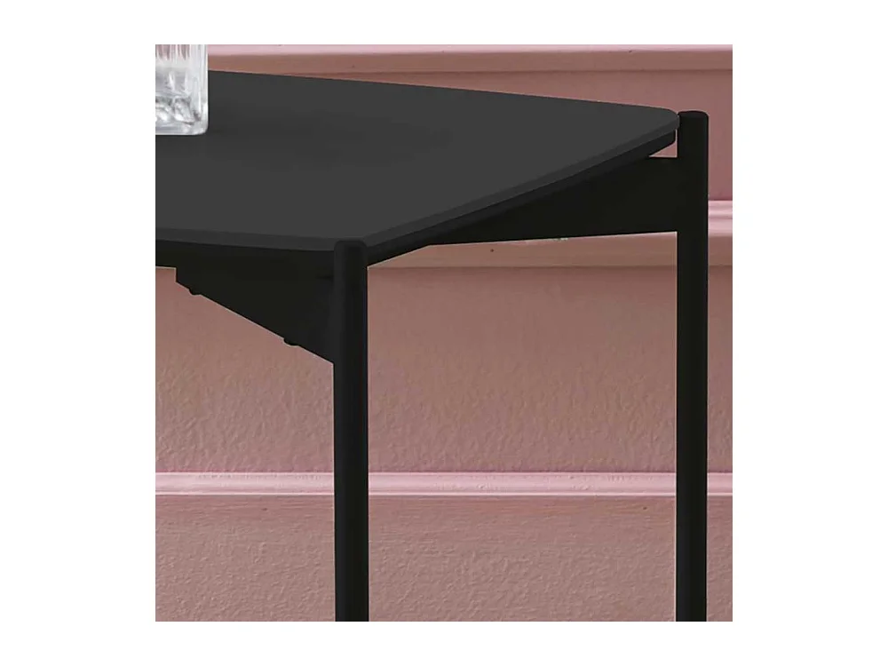 Beistelltisch in Anthrazit und Schwarz Keramik beschichtet