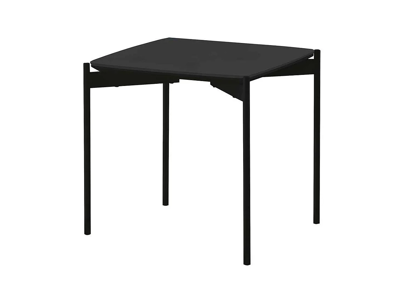 Beistelltisch in Anthrazit und Schwarz Keramik beschichtet