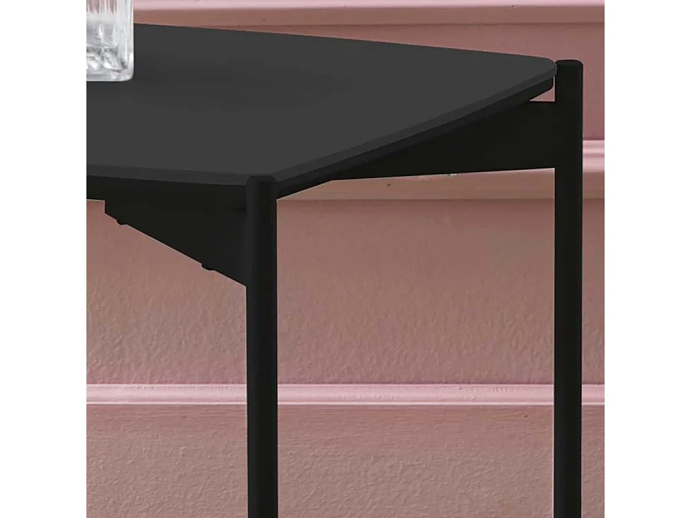 Beistelltisch in Anthrazit und Schwarz Keramik beschichtet