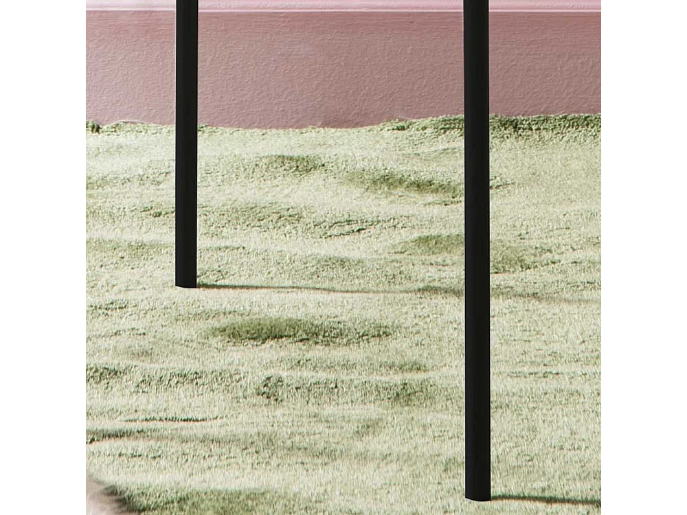 Beistelltisch in Anthrazit und Schwarz Keramik beschichtet