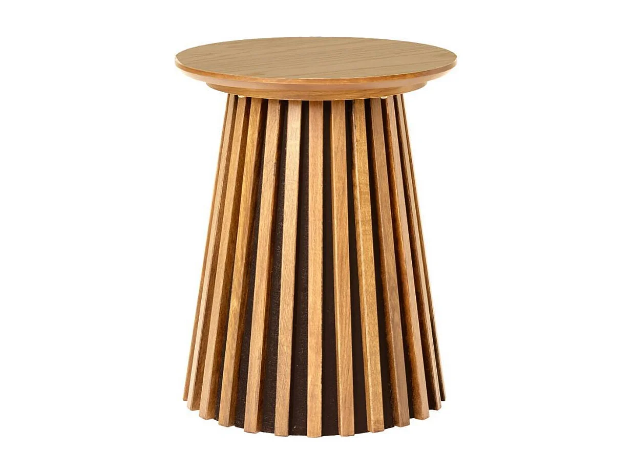 Beistelltisch Anstelltisch in Eichefarben auf Säulengestell