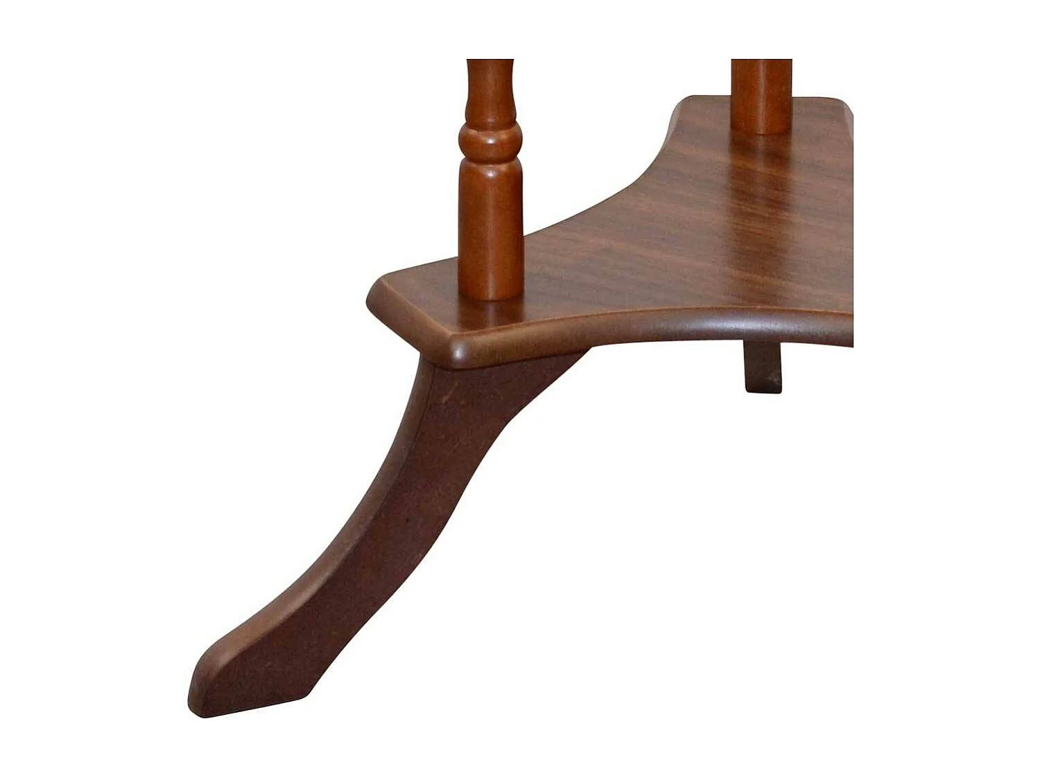 Klassischer Beistelltisch in Nussbaumfarben runder Tischplatte