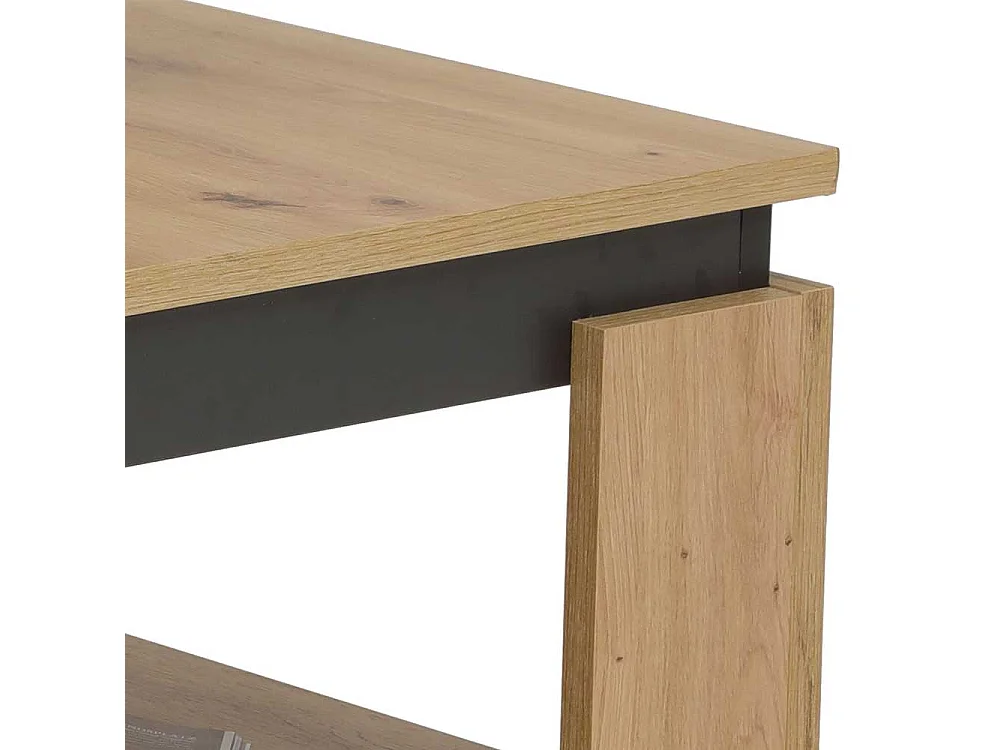 Beistelltisch Sofa in Wildeichefarben und Anthrazit 68 cm breit