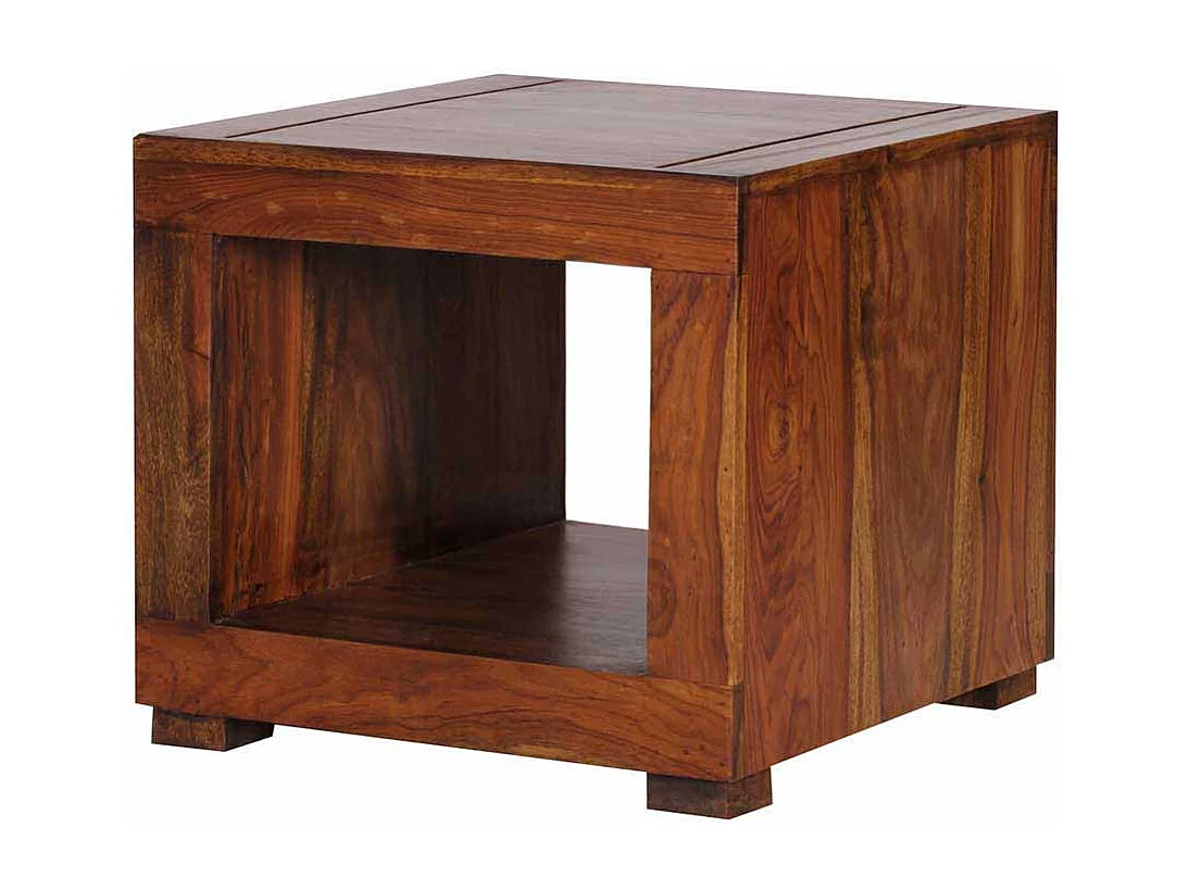 Massiv Beistelltisch aus Sheesham Massivholz 50 cm breit