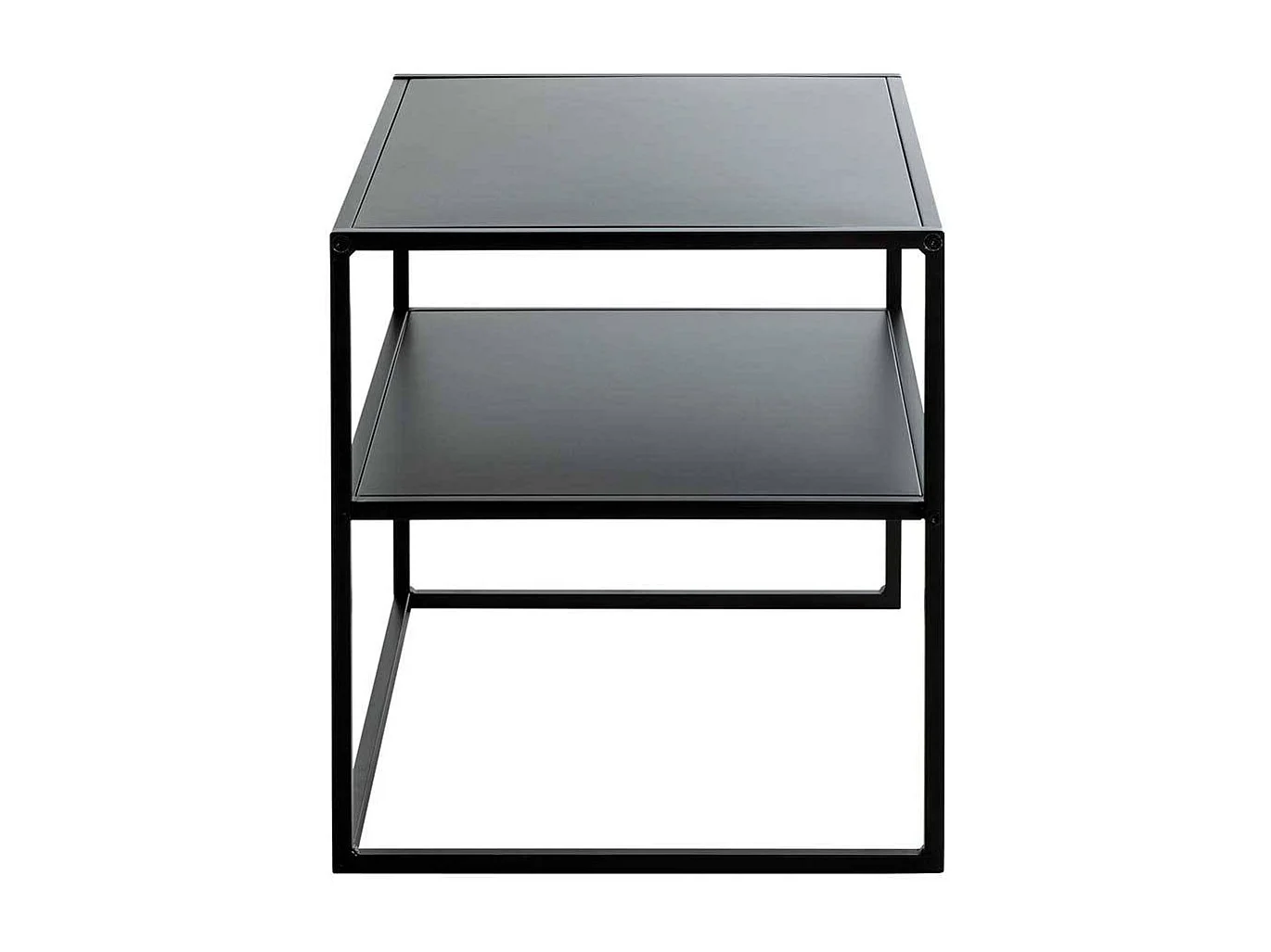 Rechteckiger Beistelltisch in Schwarz Bügelgestell
