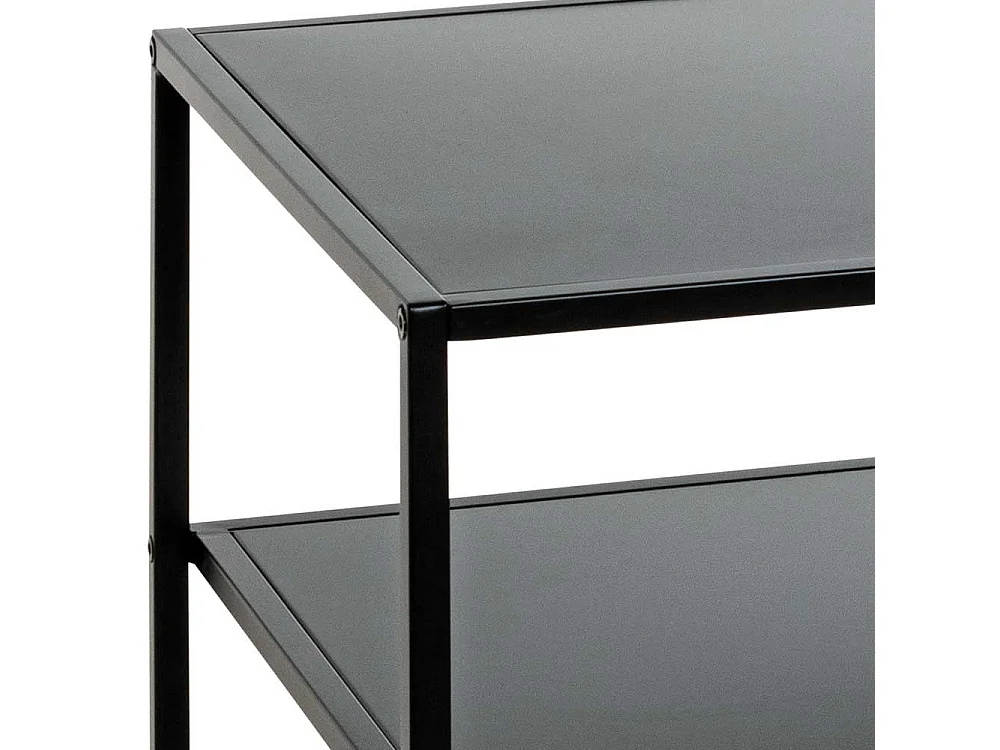 Rechteckiger Beistelltisch in Schwarz Bügelgestell