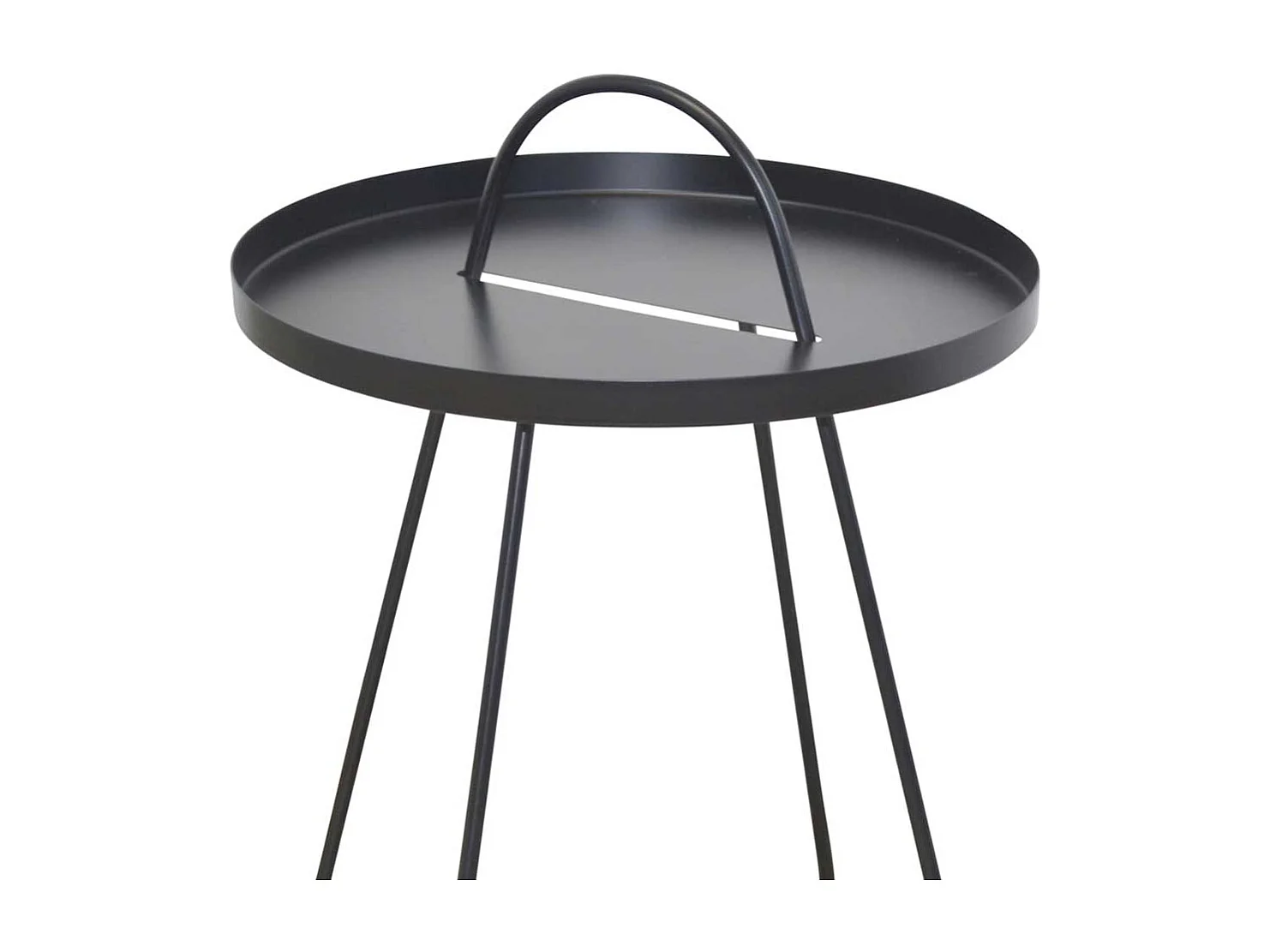 Schwarzer Metall Beistelltisch 57 cm hoch 40 cm breit