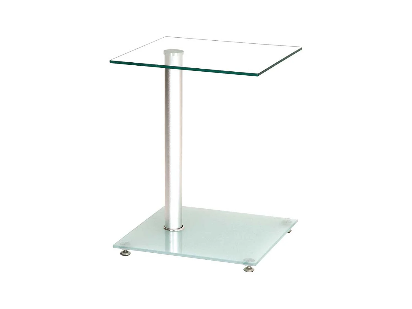 Beistelltisch mit Glasplatte 40 cm breit