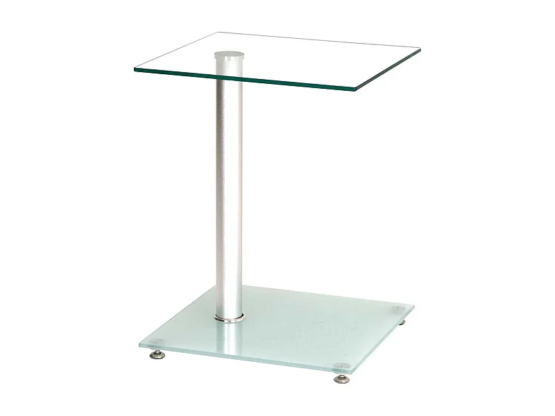 Beistelltisch mit Glasplatte 40 cm breit
