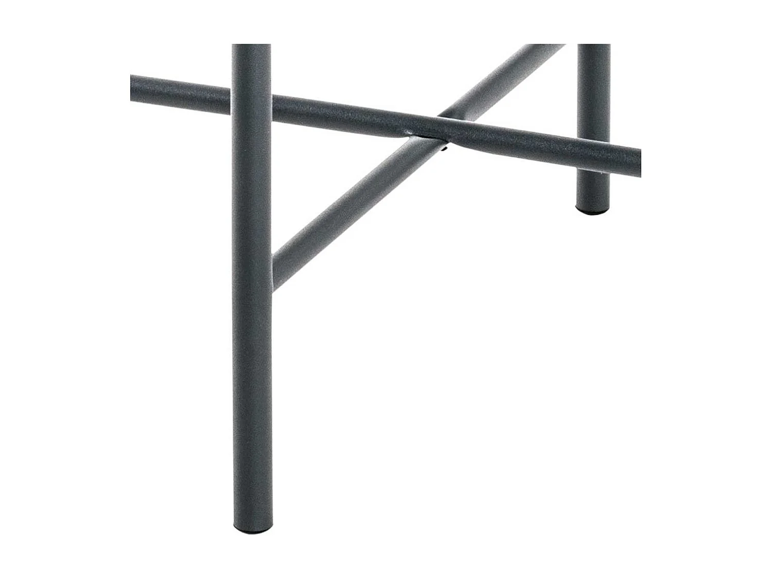 Metall Beistelltisch in Anthrazit Schwarzglasplatte