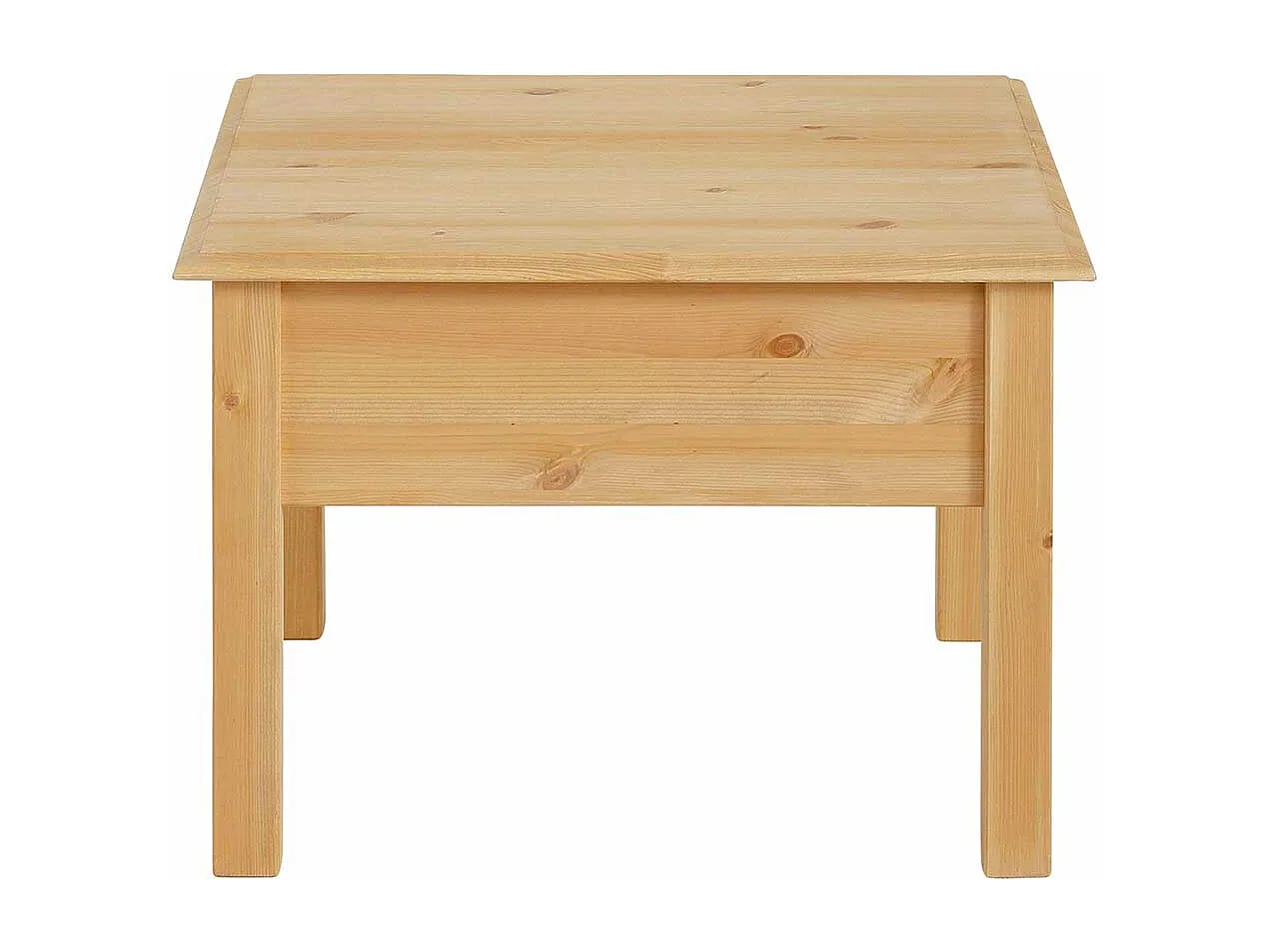 Beistelltisch Sofa aus Kiefer Massivholz quadratischer Tischplatte