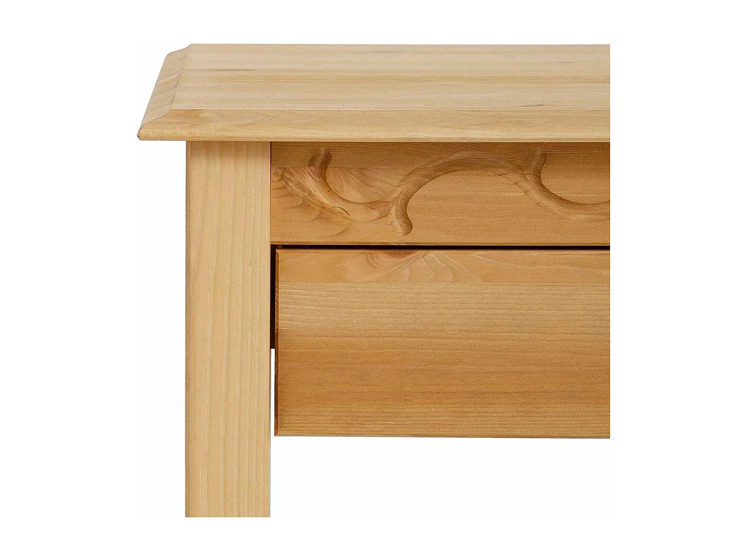 Beistelltisch Sofa aus Kiefer Massivholz quadratischer Tischplatte