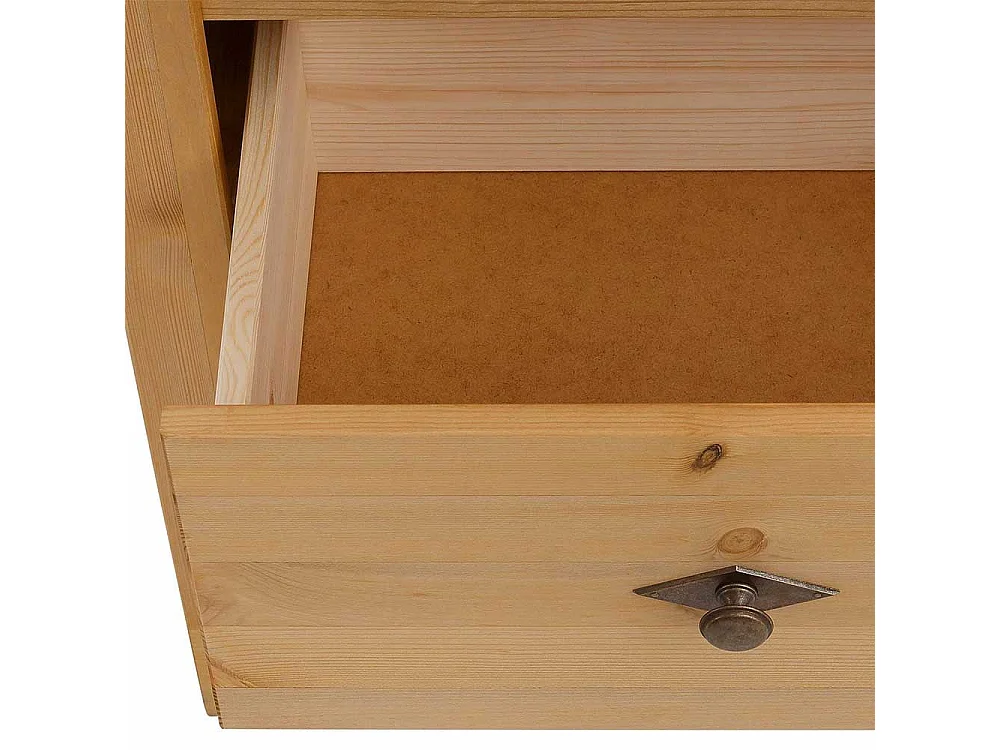 Beistelltisch Sofa aus Kiefer Massivholz quadratischer Tischplatte