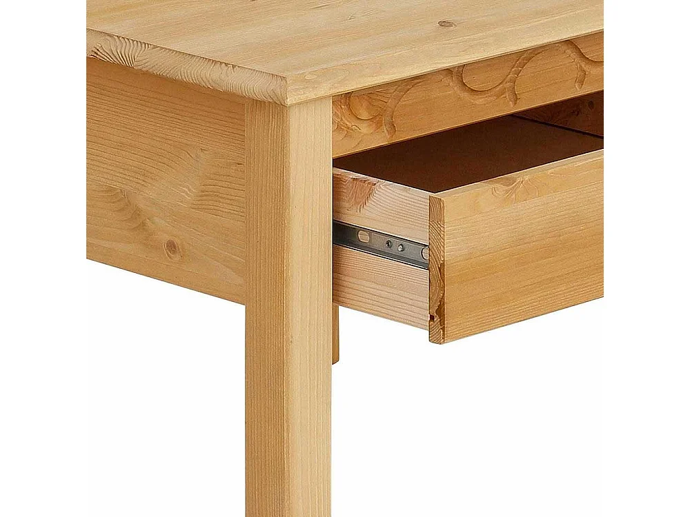 Beistelltisch Sofa aus Kiefer Massivholz quadratischer Tischplatte