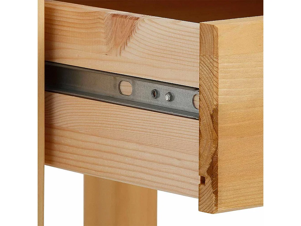 Beistelltisch Sofa aus Kiefer Massivholz quadratischer Tischplatte