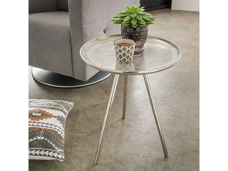 Beistelltisch Sofa aus Aluminium 40 cm Durchmesser
