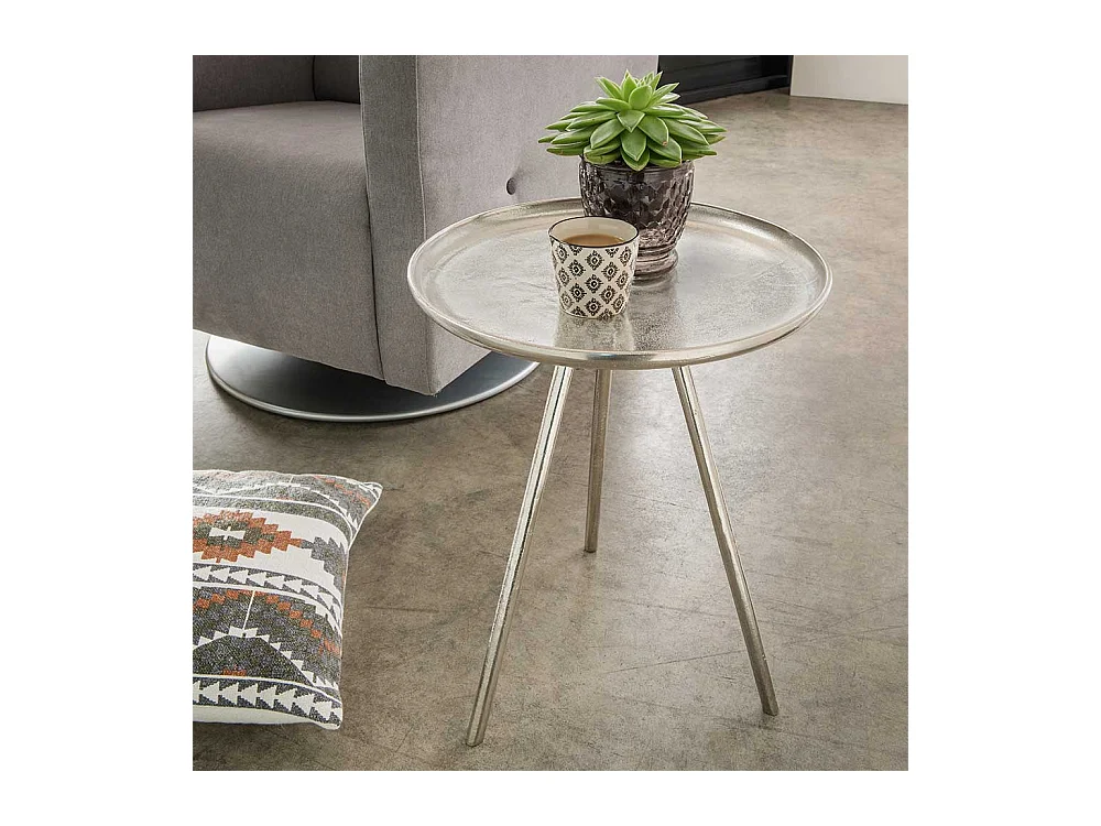Beistelltisch Sofa aus Aluminium 40 cm Durchmesser