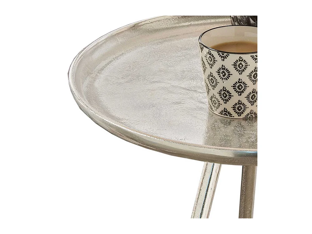 Beistelltisch Sofa aus Aluminium 40 cm Durchmesser