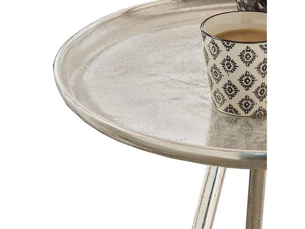 Beistelltisch Sofa aus Aluminium 40 cm Durchmesser
