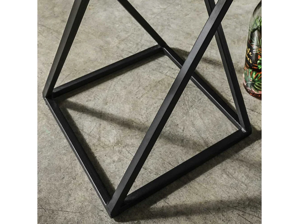 Factory Beistelltisch aus Recyclingholz Metall