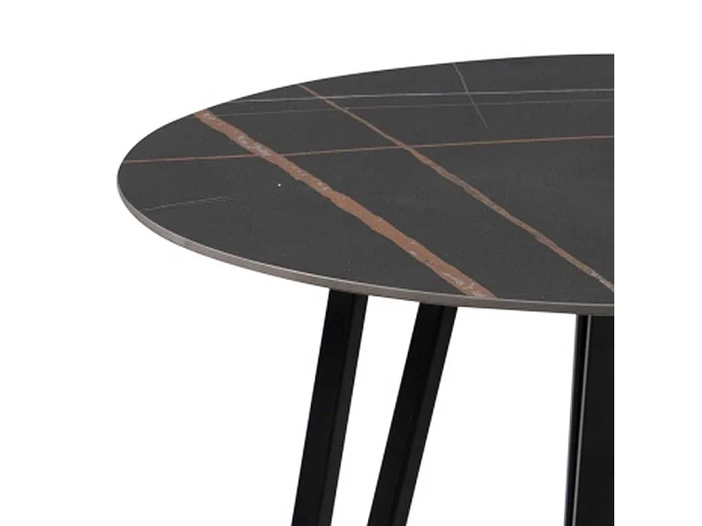 Beistelltisch Beistelltischchen mit Steinplatte in runder Form