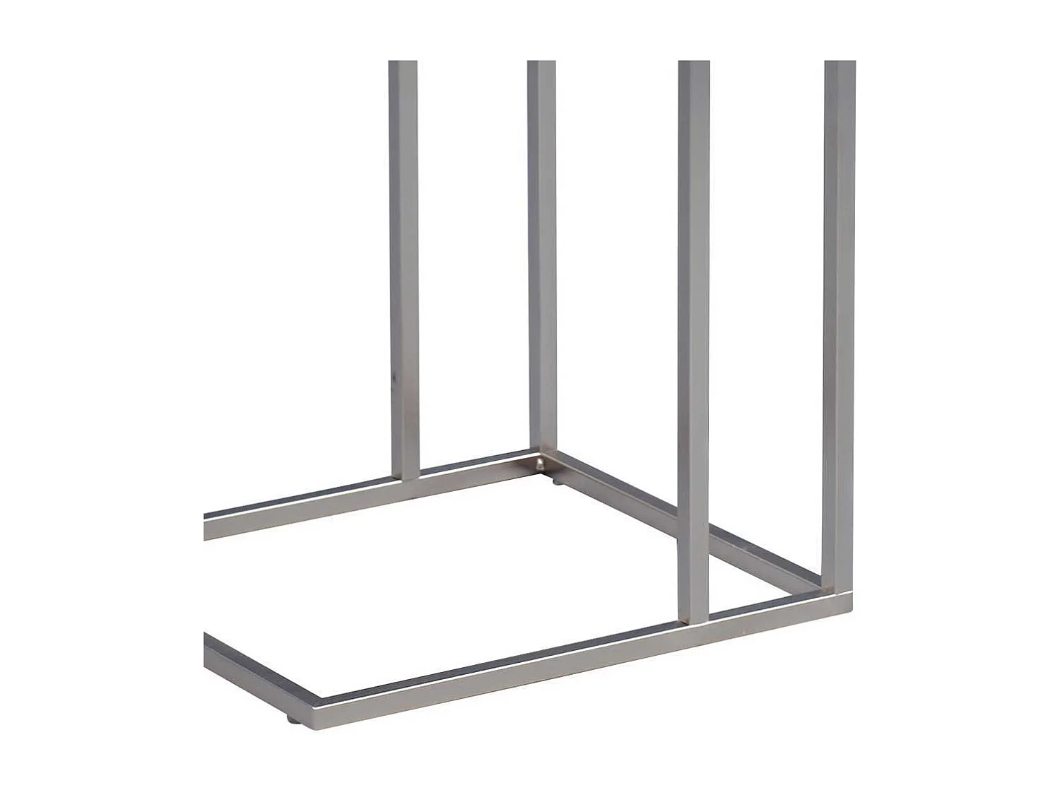 Sofa Beistelltisch aus Wildeiche Massivholz Metall