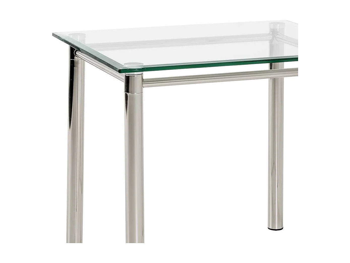 Beistelltisch aus Stahl und Sicherheitsglas 60 cm breit