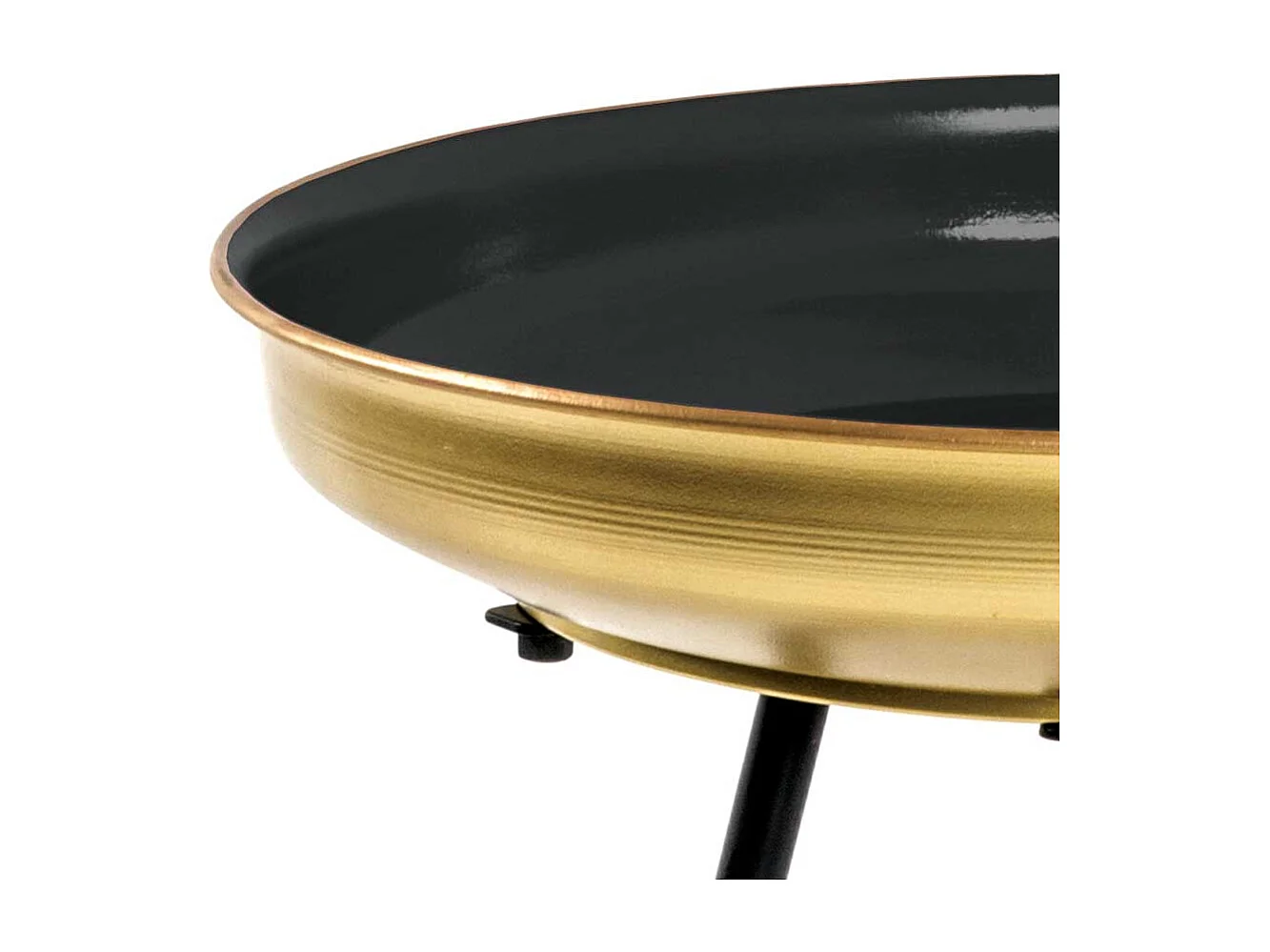 Beistelltische aus Metall Goldfarben und Schwarz (zweiteilig)