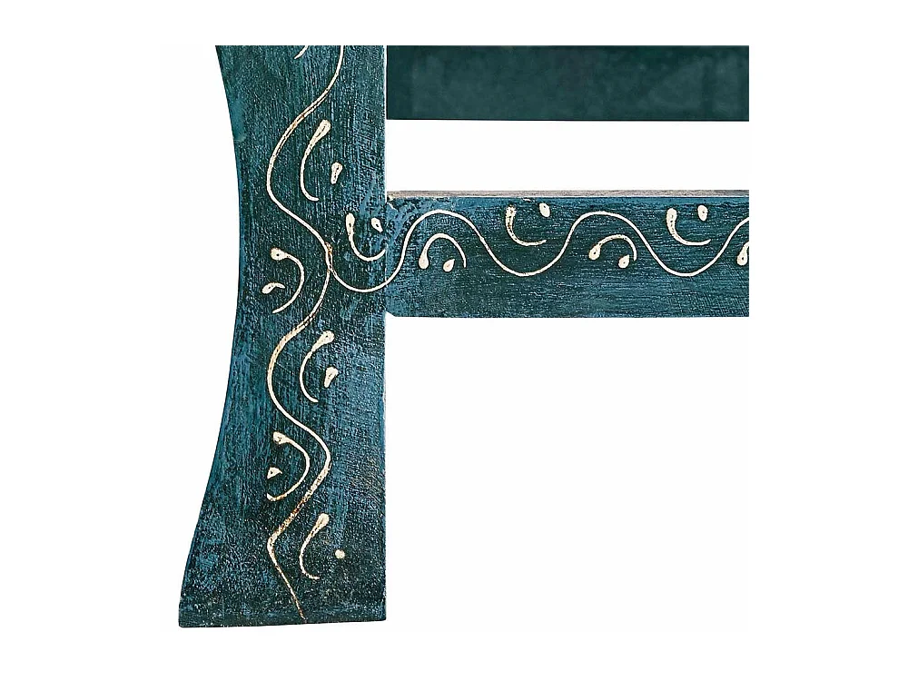 Beistelltisch Set in Blau und Bunt Shabby Chic Design (dreiteilig)