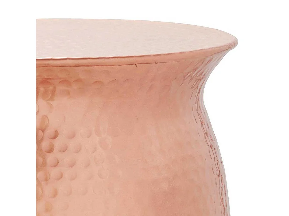 Beistelltisch aus Aluminium Kupferfarben mit Hammerschlag Optik