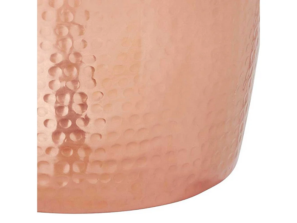 Beistelltisch aus Aluminium Kupferfarben mit Hammerschlag Optik