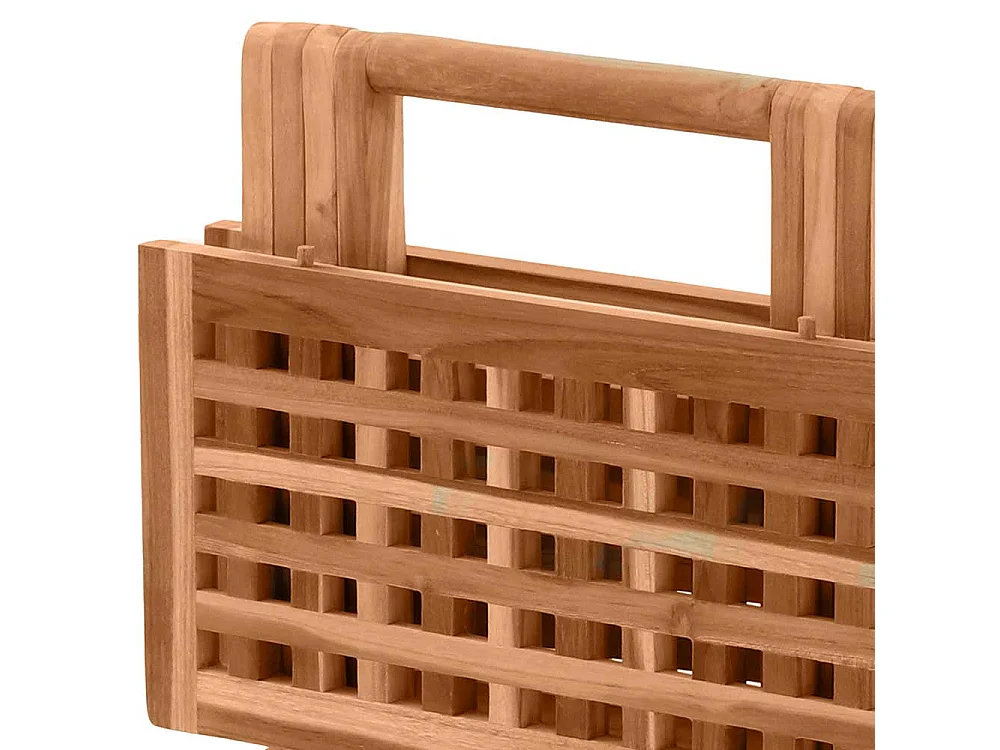 Outdoor Beistelltisch aus Teak Massivholz klappbar