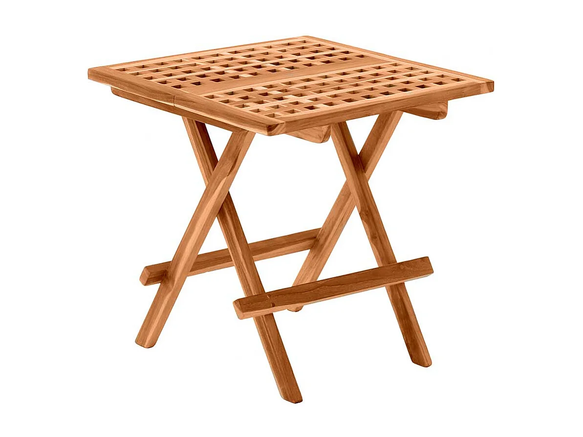 Outdoor Beistelltisch aus Teak Massivholz klappbar