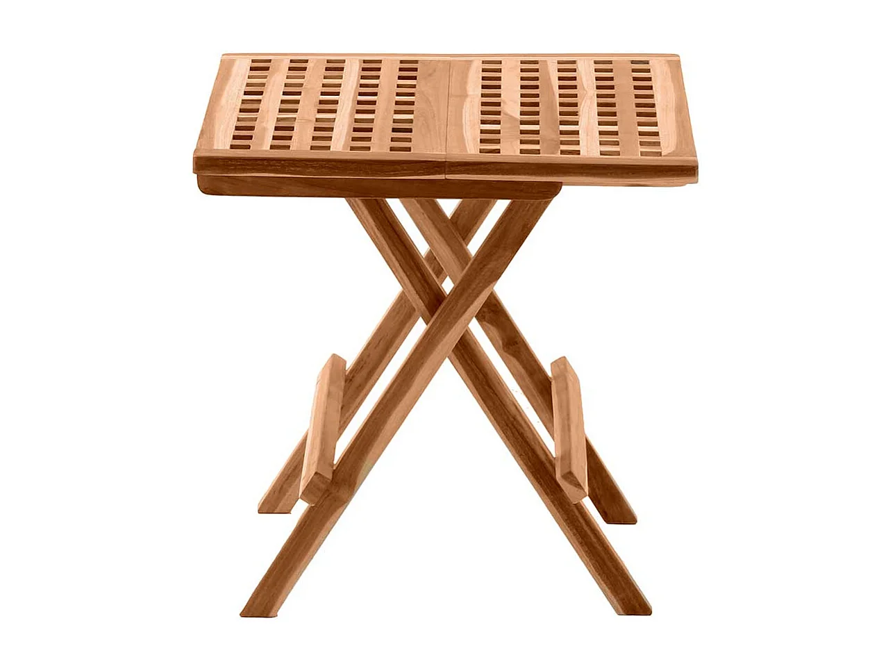 Outdoor Beistelltisch aus Teak Massivholz klappbar
