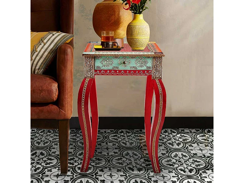 Beistelltischchen in Bunt Boho Style