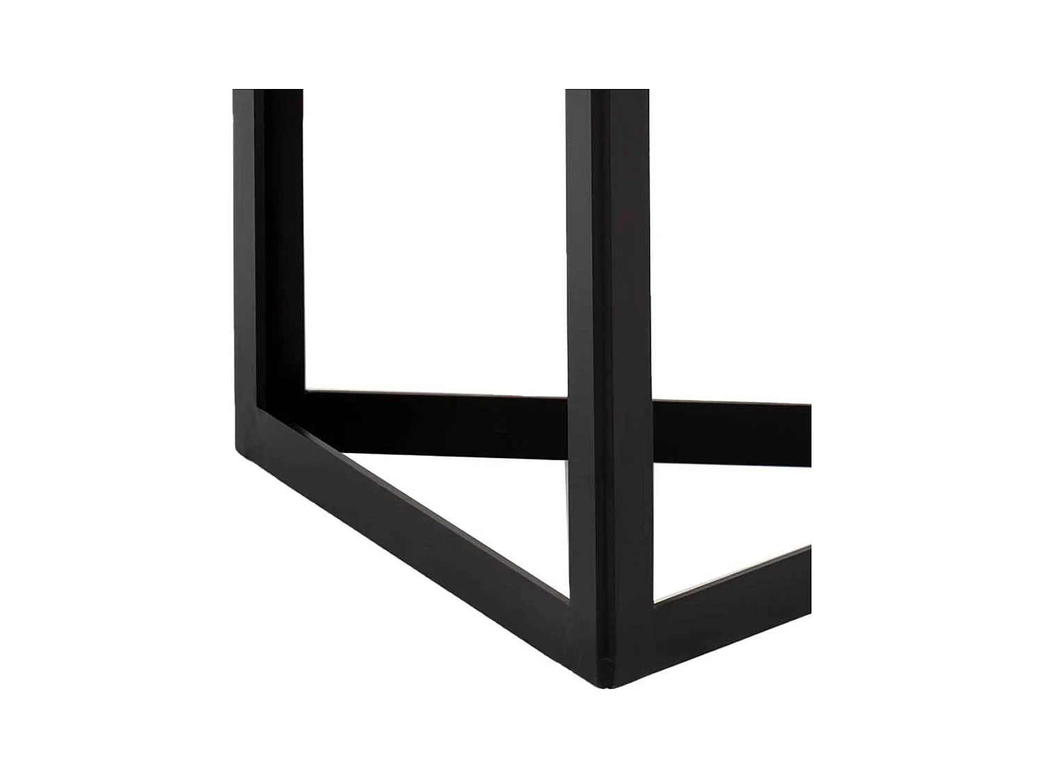 Beistelltisch Sofa kleiner Couchtisch aus Mangobaum Massivholz mit Bügelgestell