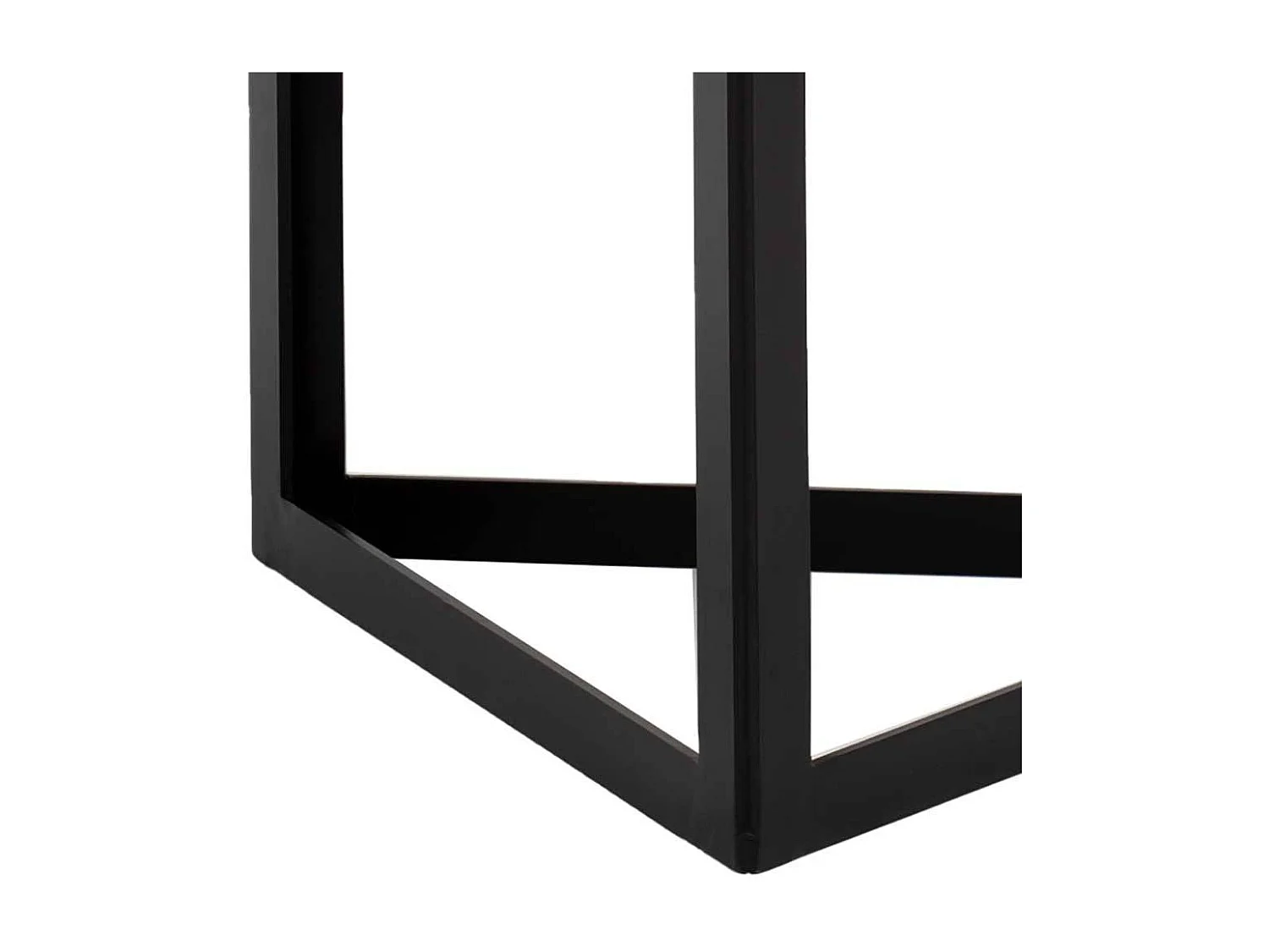 Beistelltisch Sofa kleiner Couchtisch aus Mangobaum Massivholz mit Bügelgestell