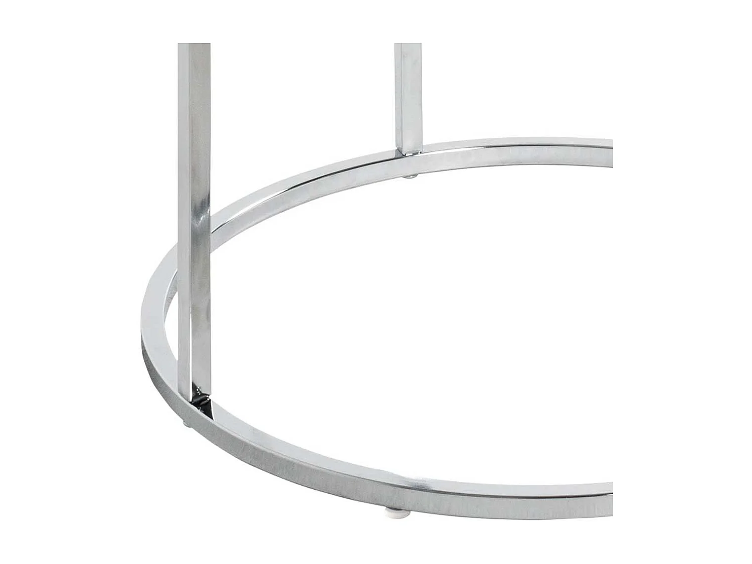 Beistelltisch rund in Weiß Chromfarben