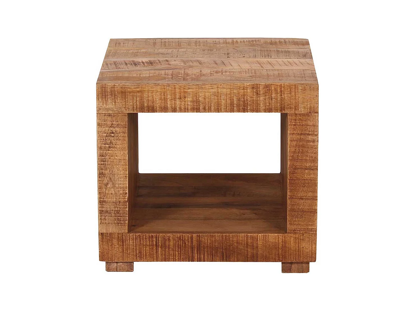 Beistelltisch aus Mangobaum Massivholz quadratisch