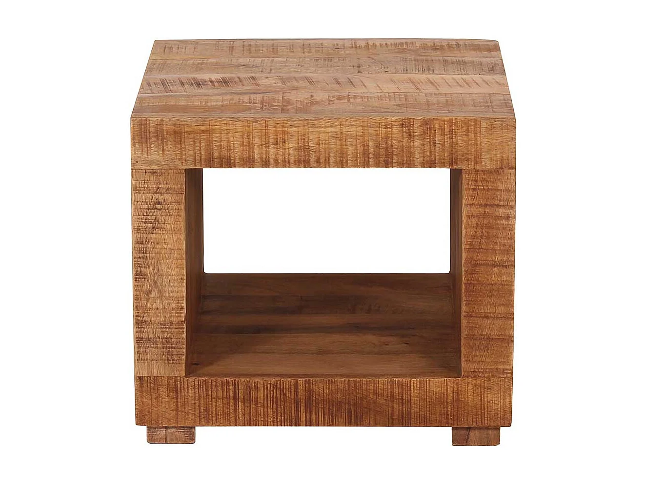 Beistelltisch aus Mangobaum Massivholz quadratisch