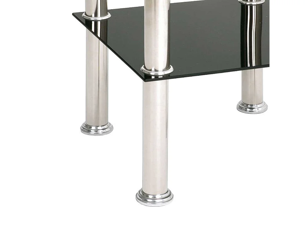 Beistelltisch in Klecksform Glas und Metall