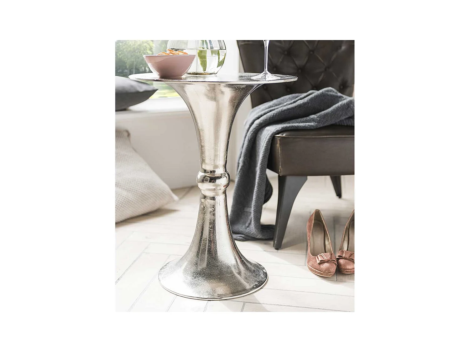 Beistelltisch Sessel aus Metall Vintage Look