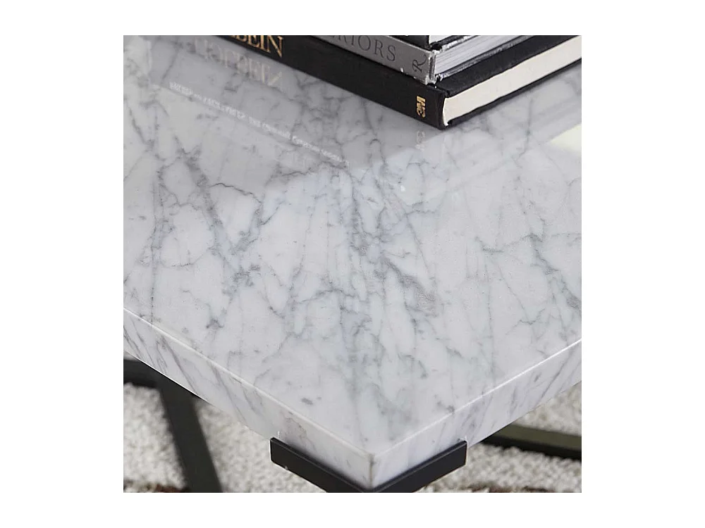 Beistelltisch mit Marmorplatte in Weiß modernes Design