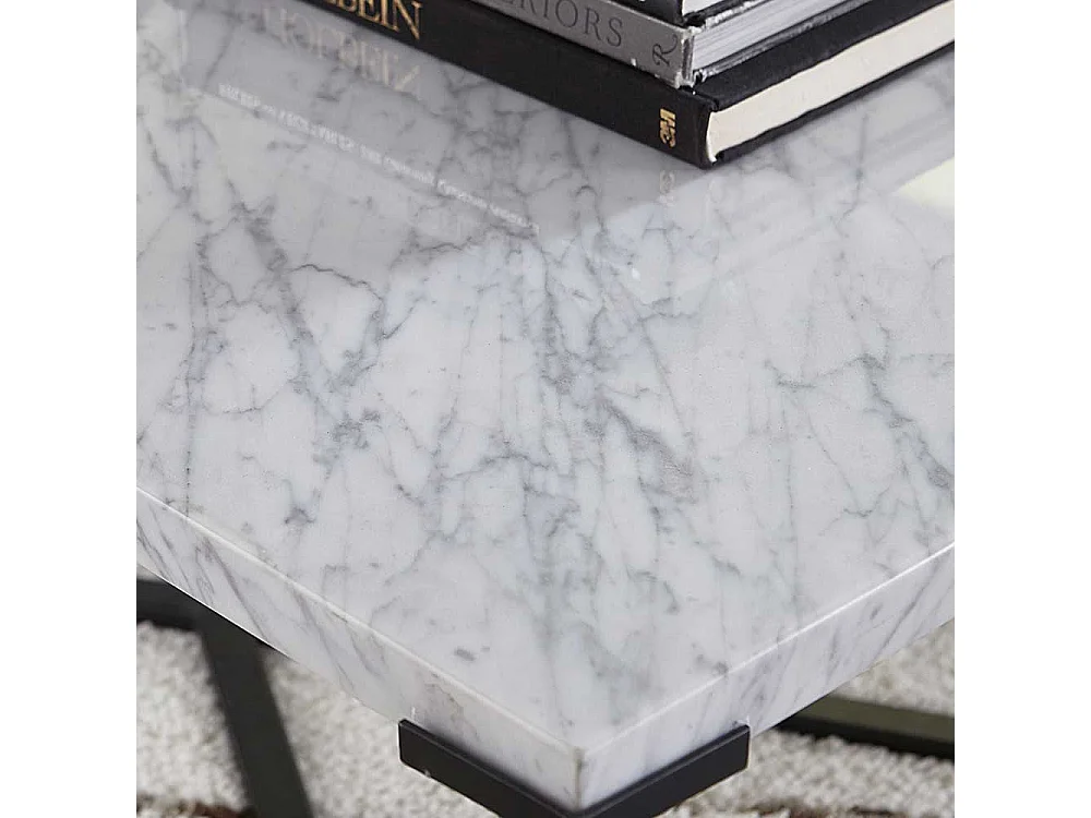Beistelltisch mit Marmorplatte in Weiß modernes Design